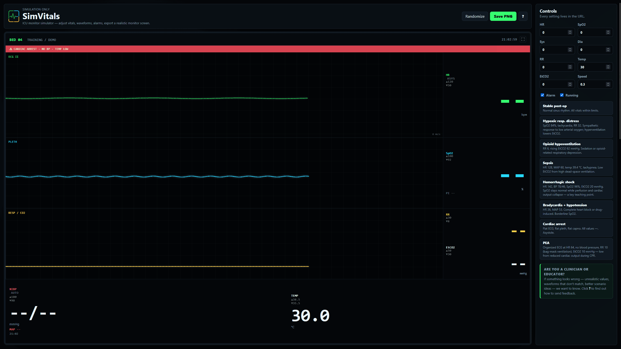 SimVitals screenshot